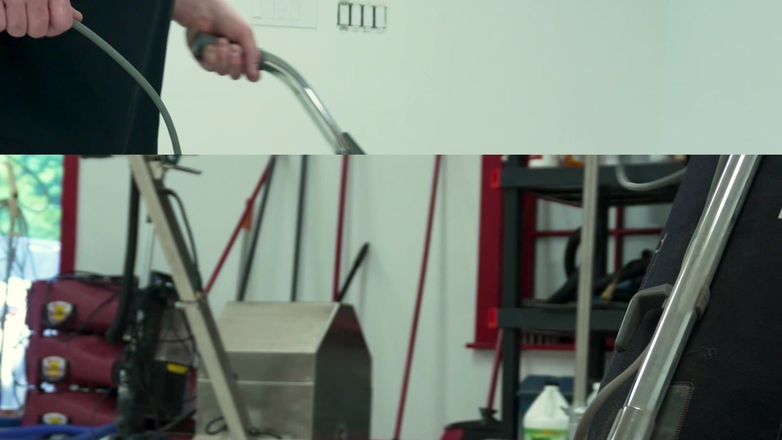 PuroClean rug cleaning process at the Kingston facility